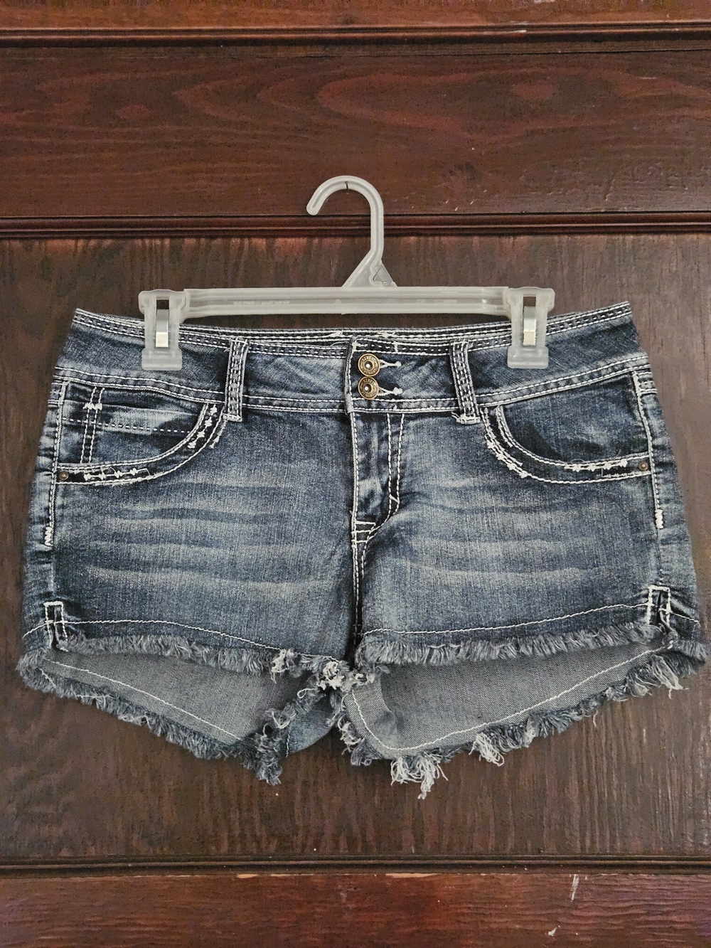 Rebel by Right Cutoff Dark Wash Denim Shorts - Women